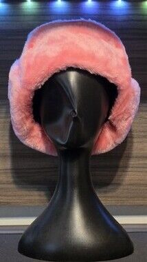 Lil Peep Pink Ushanka Russian-style flap Hat Size 62cm or 7 3/4 US